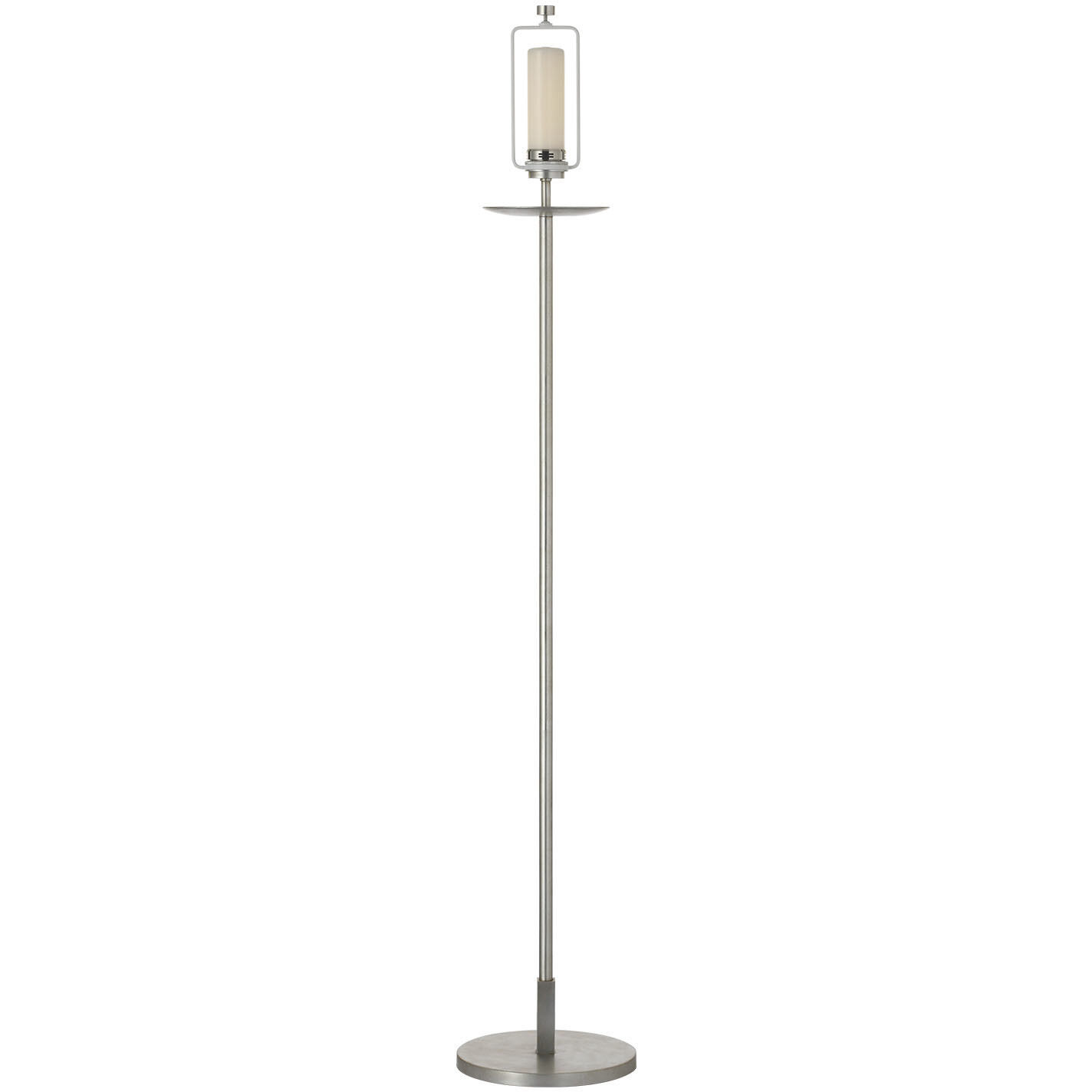 kate spade new york Walker 58 inch 4.6 watt Burnished Silver Leaf Cordless Floor Lamp Portable Light in Linen