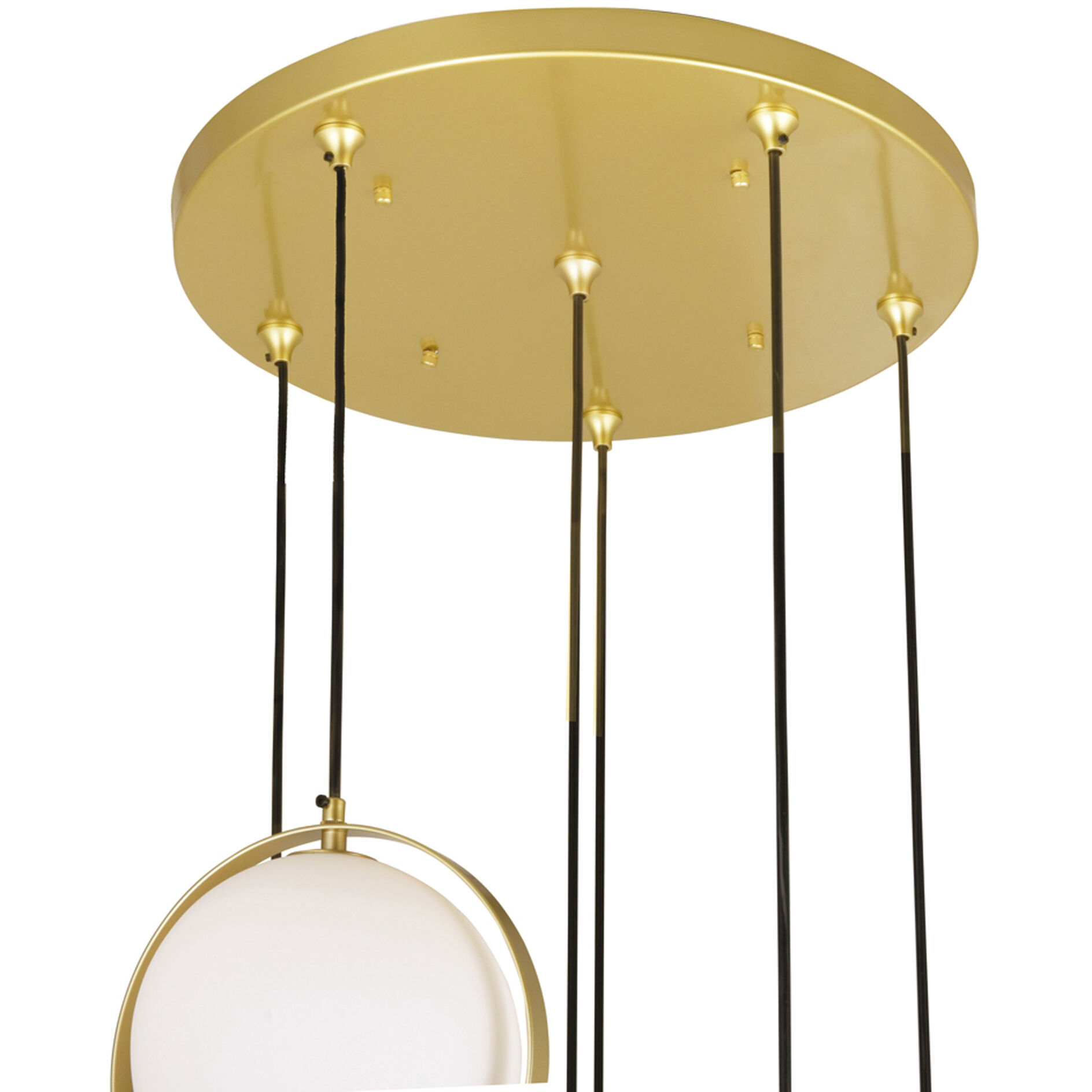 Da Vinci LED 26 inch Brass Multi Light Pendant Ceiling Light