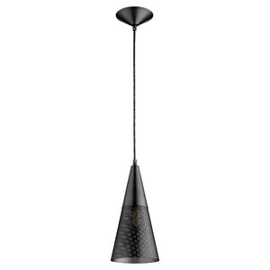 Mesh Cone 1 Light 6 inch Matte Black Pendant Ceiling Light