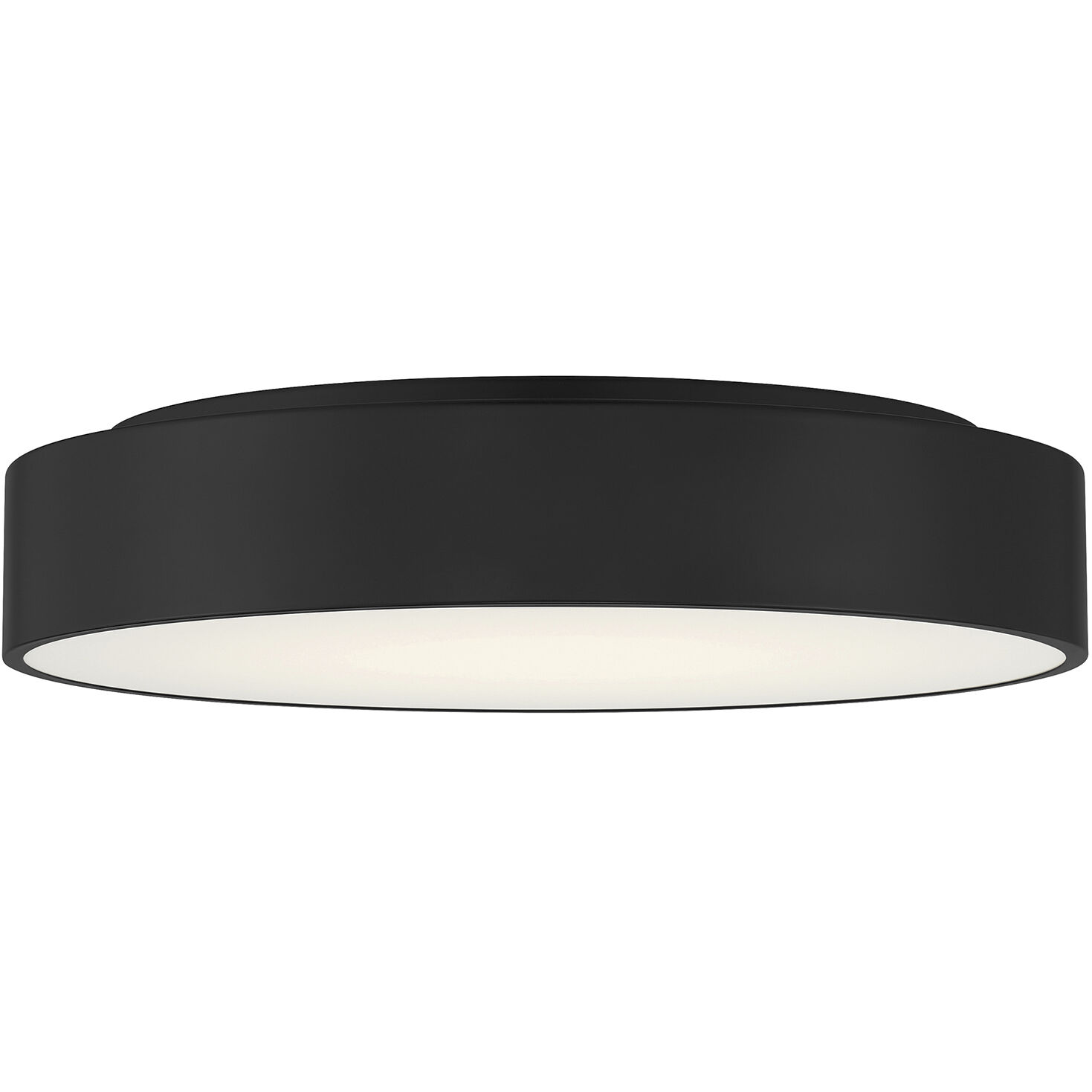 Como LED 17.75 inch Black and White Flush Mount Ceiling Light