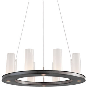 Carlyle LED 23 inch Classic Silver Chandelier Ceiling Light in 2700K LED, Corona Ring
