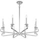 Torino 8 Light 34 inch Polished Nickel Chandelier Ceiling Light, Essentials
