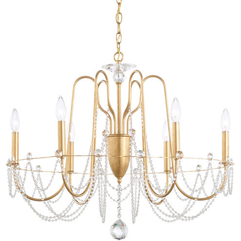 Esmery 6 Light Polished Silver Chandelier Ceiling Light in Optic