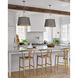 Clarke 4 Light 24.5 inch Lacquered Dark Brass with Dark Matte Grey Indoor Chandelier Ceiling Light