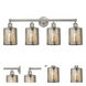 Edison Cobbleskill 4 Light 32 inch Brushed Satin Nickel Bath Vanity Light Wall Light in Mercury Glass