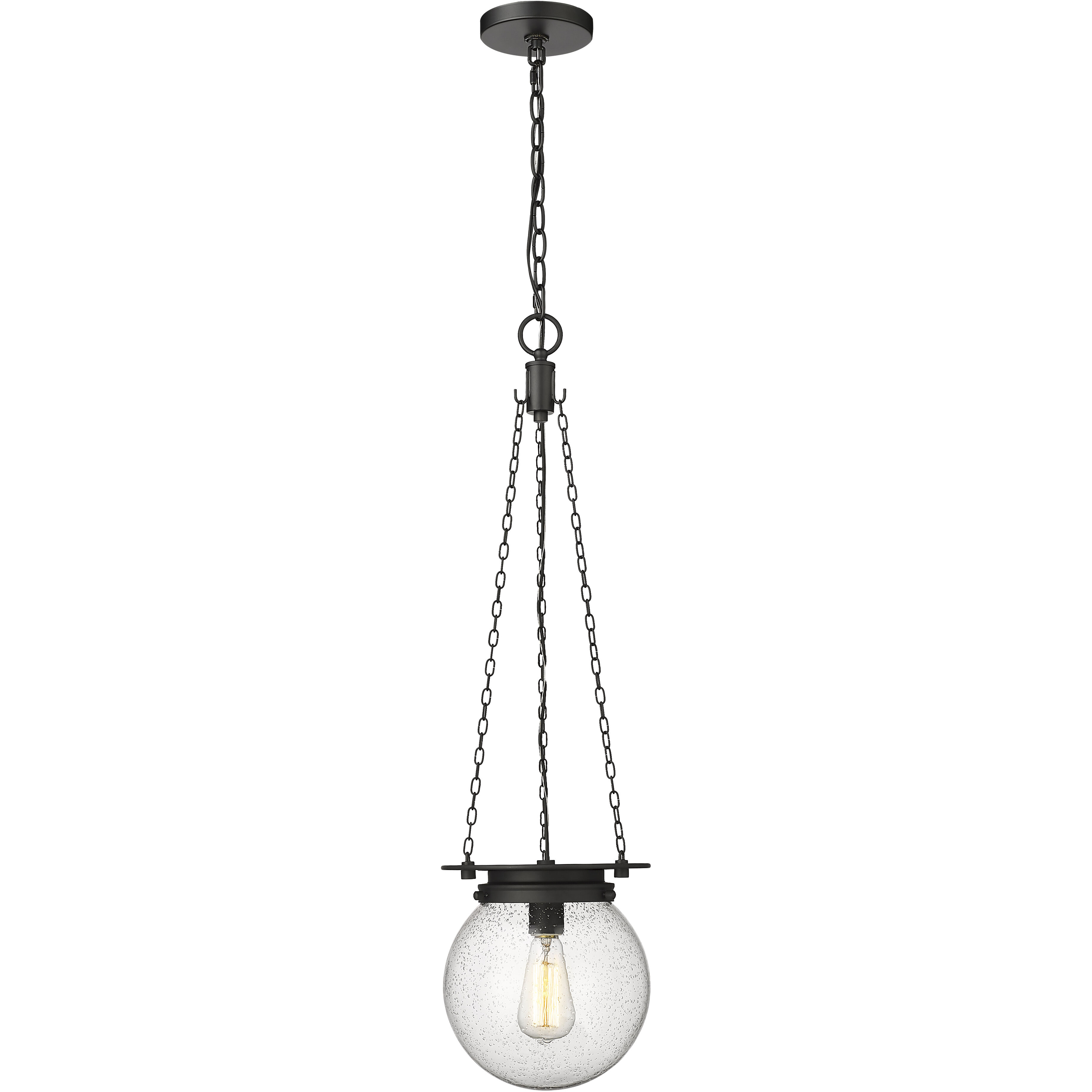 Calhoun 1 Light 9 inch Matte black Pendant Ceiling Light