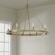 Rovessa 6 Light 39 inch Vintage Brass Chandelier Ceiling Light