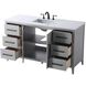 Millie 60 X 35 inch Grey Bathroom Vanity Cabinet
