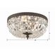 Westbury 3 Light 12 inch English Bronze Flush Ceiling Light in Clear Hand Cut