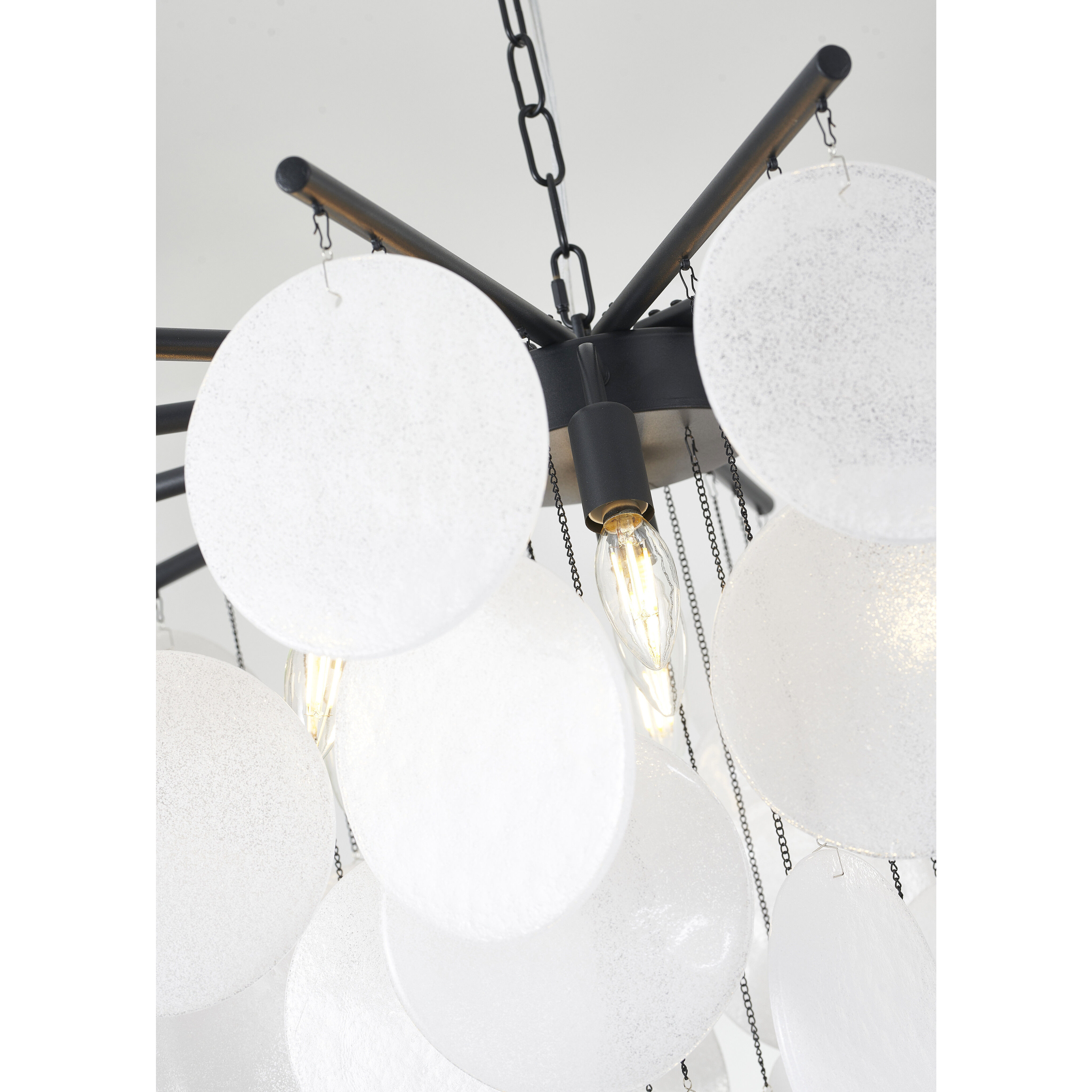 Canada LED 30 inch Satin Black Chandelier Ceiling Light