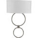 LED Shaded Sconce LED 14 inch Brushed Nickel ADA Wall Sconce Wall Light, Progress LED