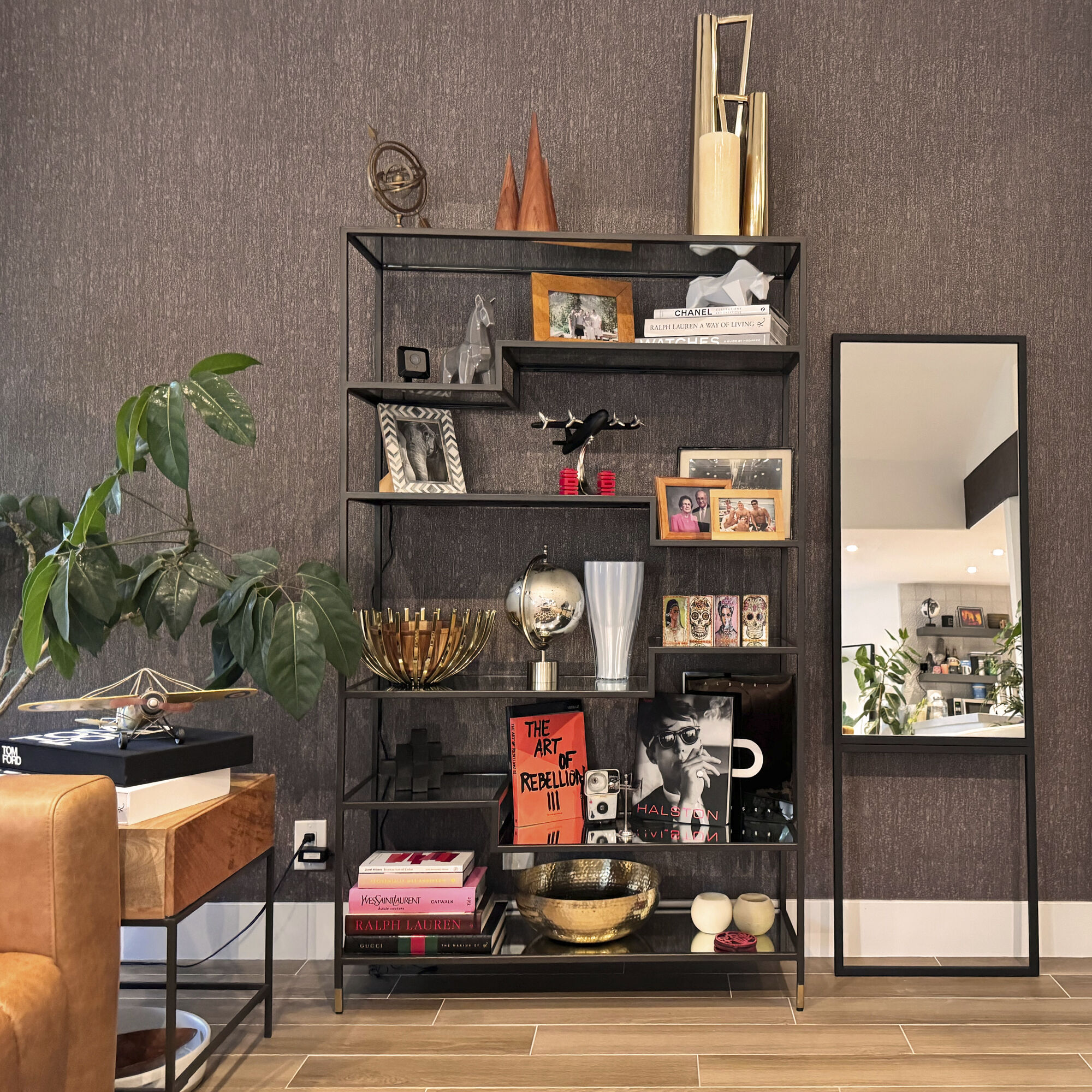 Hopscotch 64 X 20 inch Black Floor Mirror