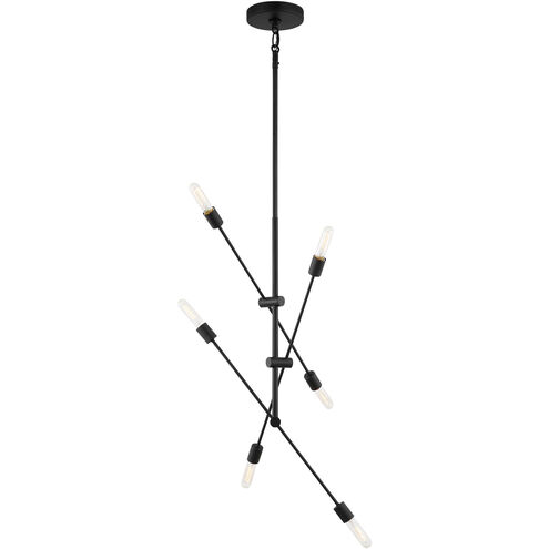 Sean Lavin Axis 6 Light 40 inch Midnight Black Chandelier Ceiling Light