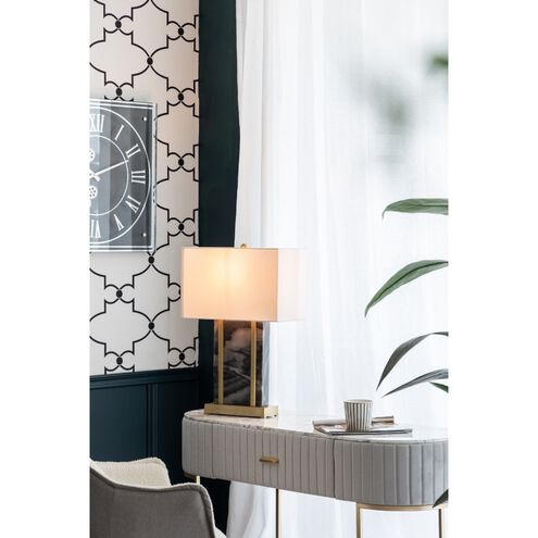 Anita 25.5 inch 40.00 watt Gold/Black/White Table Lamp Portable Light