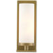 Bournemouth 1 Light 5 inch Antique Brass/Opaque Glass Wall Sconce Wall Light