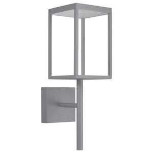 Reveal LED 22 inch Satin Gray Outdoor Wall Sconce in Clear