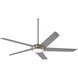 Raptor 60 inch Brushed Nickel with Silver Blades Ceiling Fan