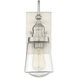 Macauley Outdoor Wall Lantern in Satin Nickel