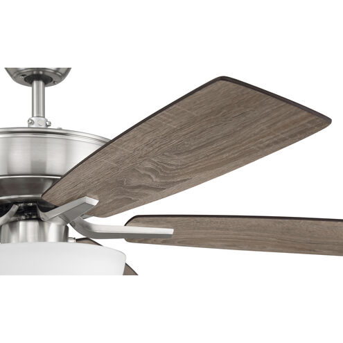 Pro Plus 211 52 inch Brushed Polished Nickel with Driftwood/Grey Walnut Blades Contractor Ceiling Fan in Driftwood / Grey Walnut