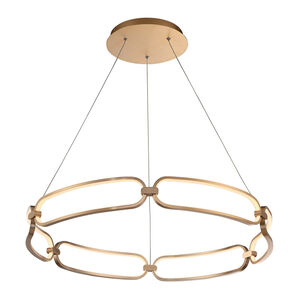 Charmed LED 32 inch Soft Gold Chandelier Ceiling Light in 32in, dweLED