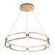 Charmed LED 32 inch Soft Gold Chandelier Ceiling Light in 32in, dweLED