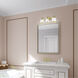 Middlebush 3 Light 24 inch Polished Brass Bath Vanity Wall Light