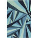 Voyages 36 X 24 inch Navy, Denim, Teal, Emerald, Sky Blue Rug
