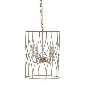 Leah 4 Light 18 inch Antique Gold / Antique Silver / Vintage White Chandelier Ceiling Light