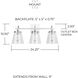 Jayne 3 Light 24.25 inch Chrome Vanity Light Wall Light