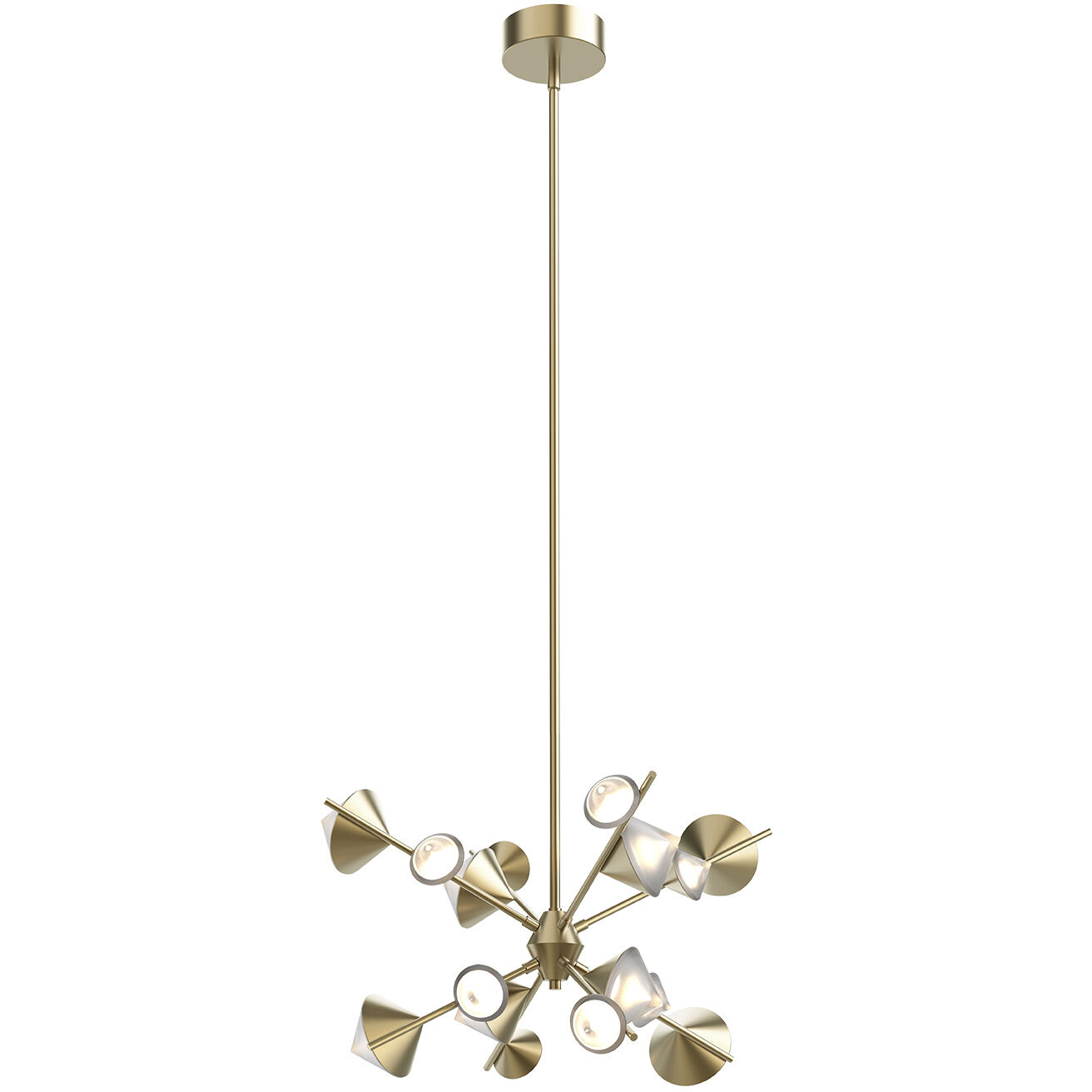 Geode LED 25 inch Brushed Gold Chandelier Ceiling Light