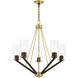 Beckett 5 Light 26 inch Satin Brass & Bronze Chandelier Ceiling Light