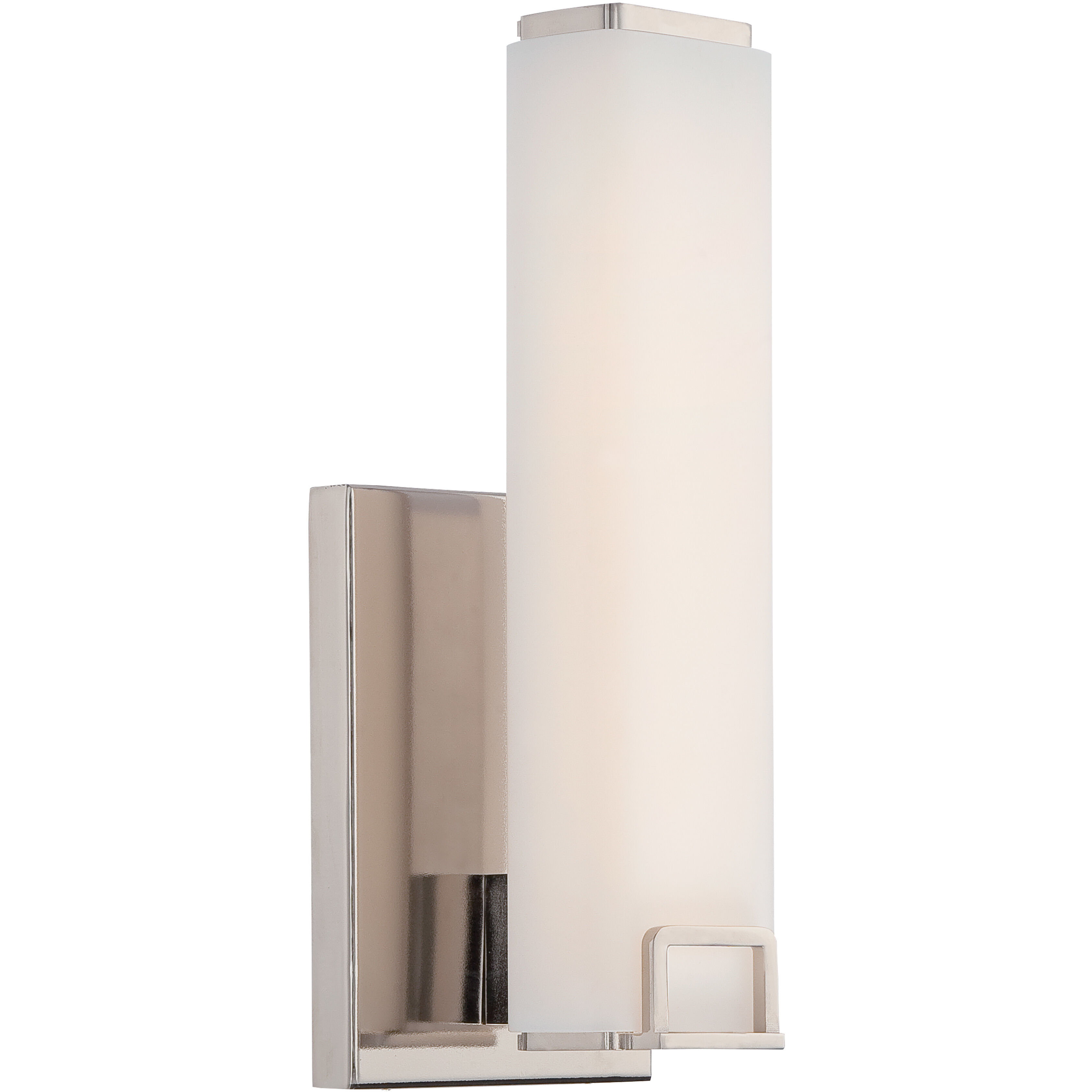 Square LED 5 inch Polished Nickel Bath Light Wall Light