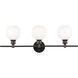 Collier 3 Light 28 inch Black Wall sconce Wall Light