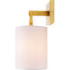 Warick 1 Light 6 inch Satin Brass Bathroom Wall Sconce Wall Light