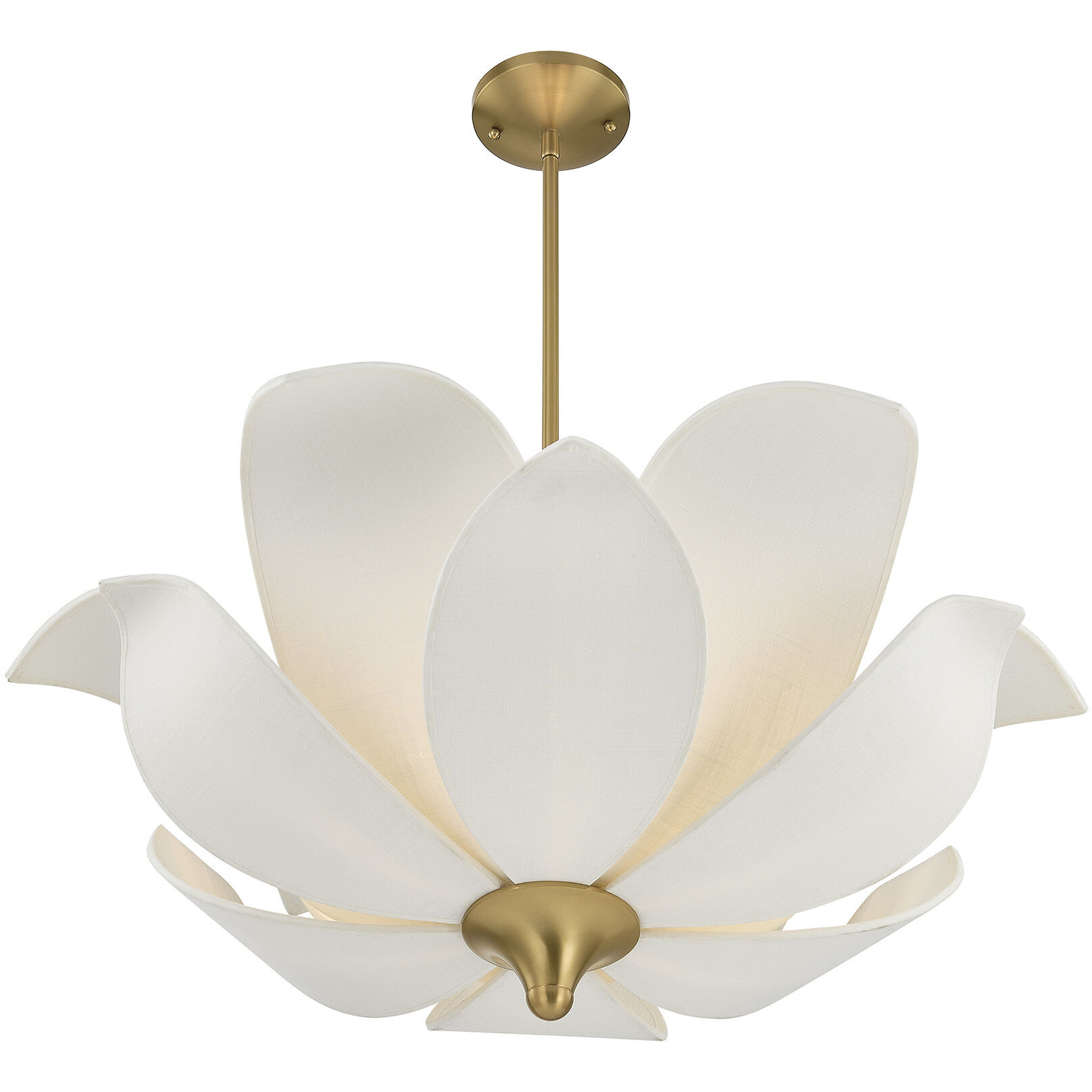 Elsie 6 Light 30 inch Warm Brass Covertible SemiFlush Ceiling Light