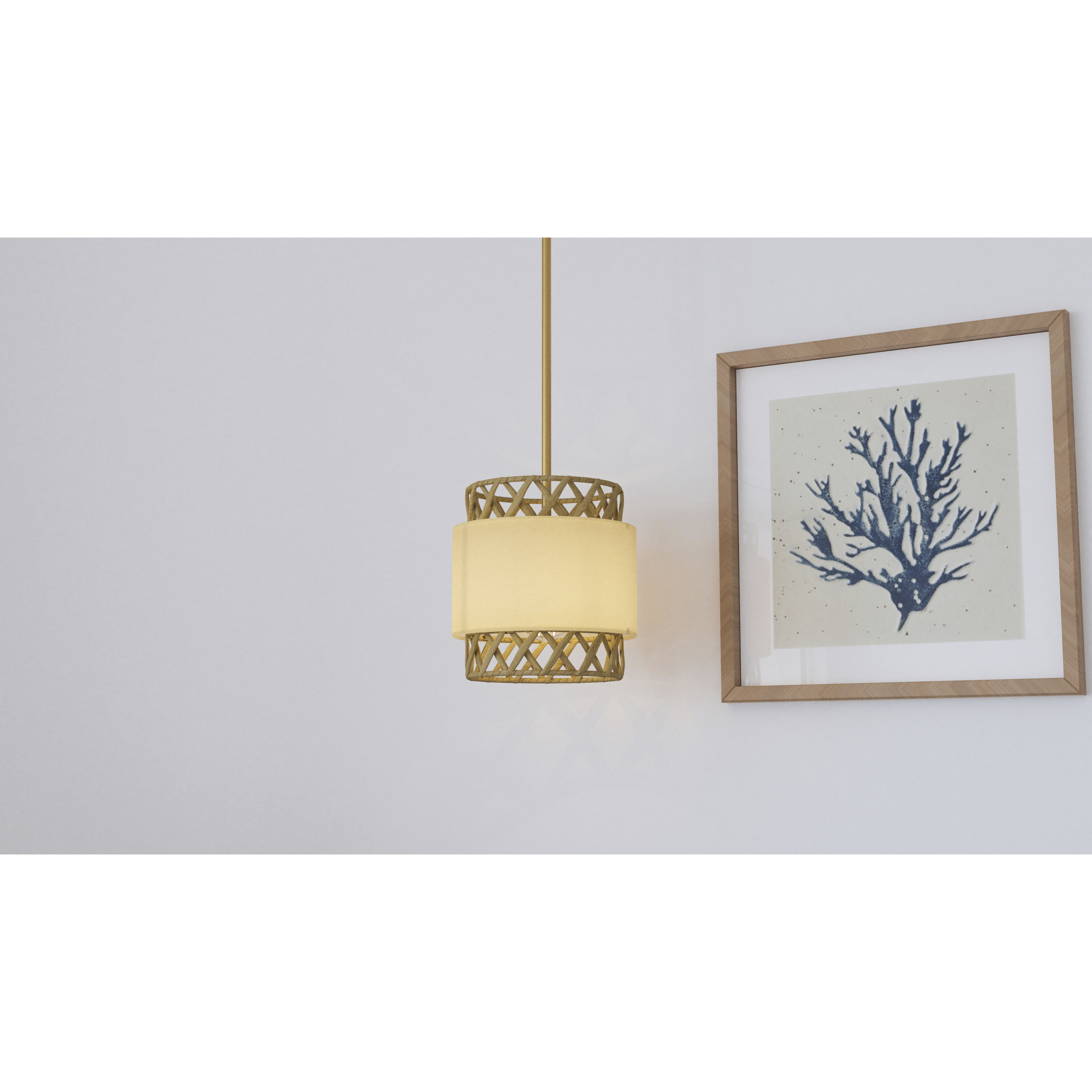 Kate 1 Light 10 inch Brushed Gold Mini Pendant Ceiling Light, Small