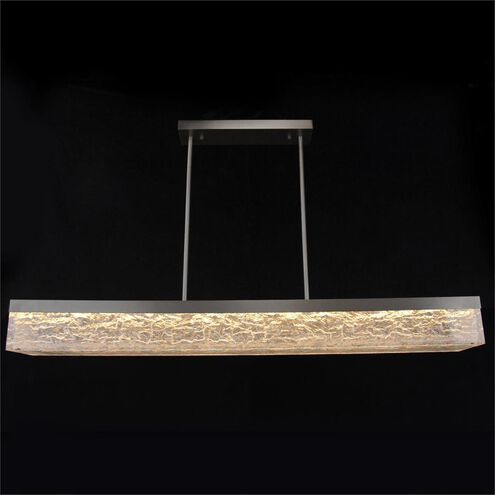 Boreal 72 inch Nickel Horizontal Chandelier Ceiling Light