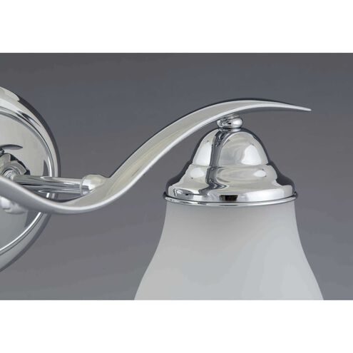 Trinity 2 Light 17 inch Polished Chrome Bath Vanity Wall Light in Bulbs Not Included, Standard