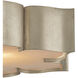 Grand Lotus 2 Light 19 inch Contemporary Silver Leaf Flush Mount Ceiling Light