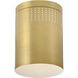 Casey 1 Light 7.5 inch Lacquered Brass Flush Mount Ceiling Light