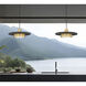 Ludo LED 16 inch Matte Black and Modern Gold Pendant Ceiling Light