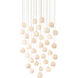 Lazio 36 Light 36 inch Silver Multi-Drop Pendant Ceiling Light