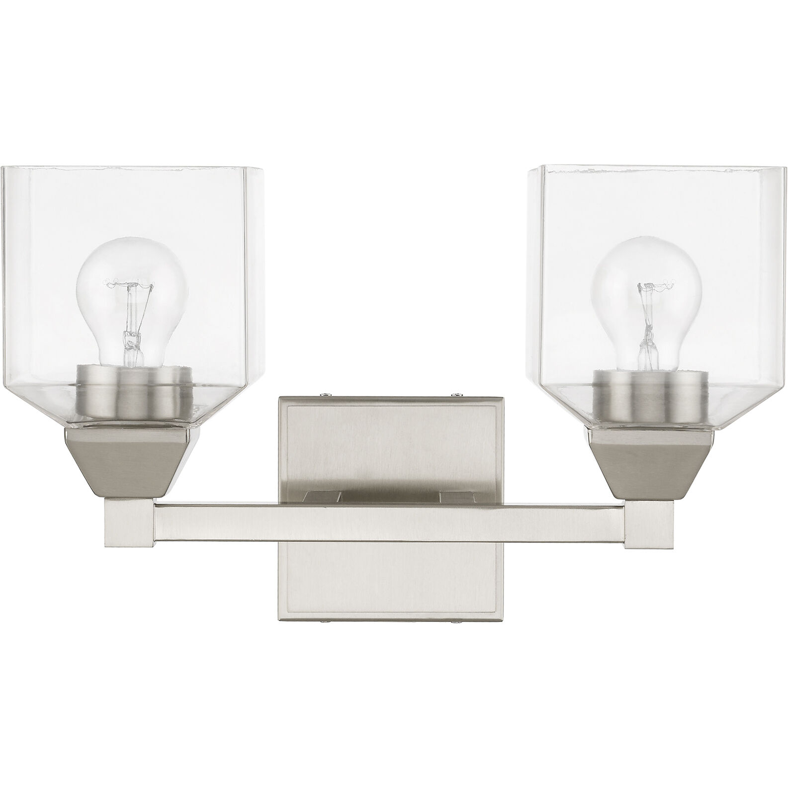 Aragon 2 Light 15 inch Brushed Nickel Vanity Sconce Wall Light