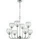 Glenolden 8 Light 30 inch Polished Chrome with Clear Chandelier Ceiling Light