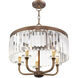 Ashton 5 Light 20 inch Hand Painted Palacial Bronze Convertible Chandelier/Ceiling Mount Ceiling Light