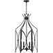 Enclave 6 Light 21 inch Black Tourmaline Pendant Ceiling Light