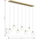 Briselle LED 5.75 inch Legacy Brass Pendant Ceiling Light
