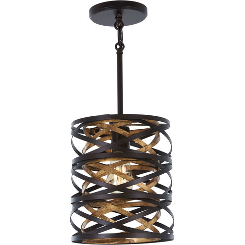 Vortic Flow 1 Light 9 inch Dark Bronze/Mosaic Gold Mini Pendant Ceiling Light