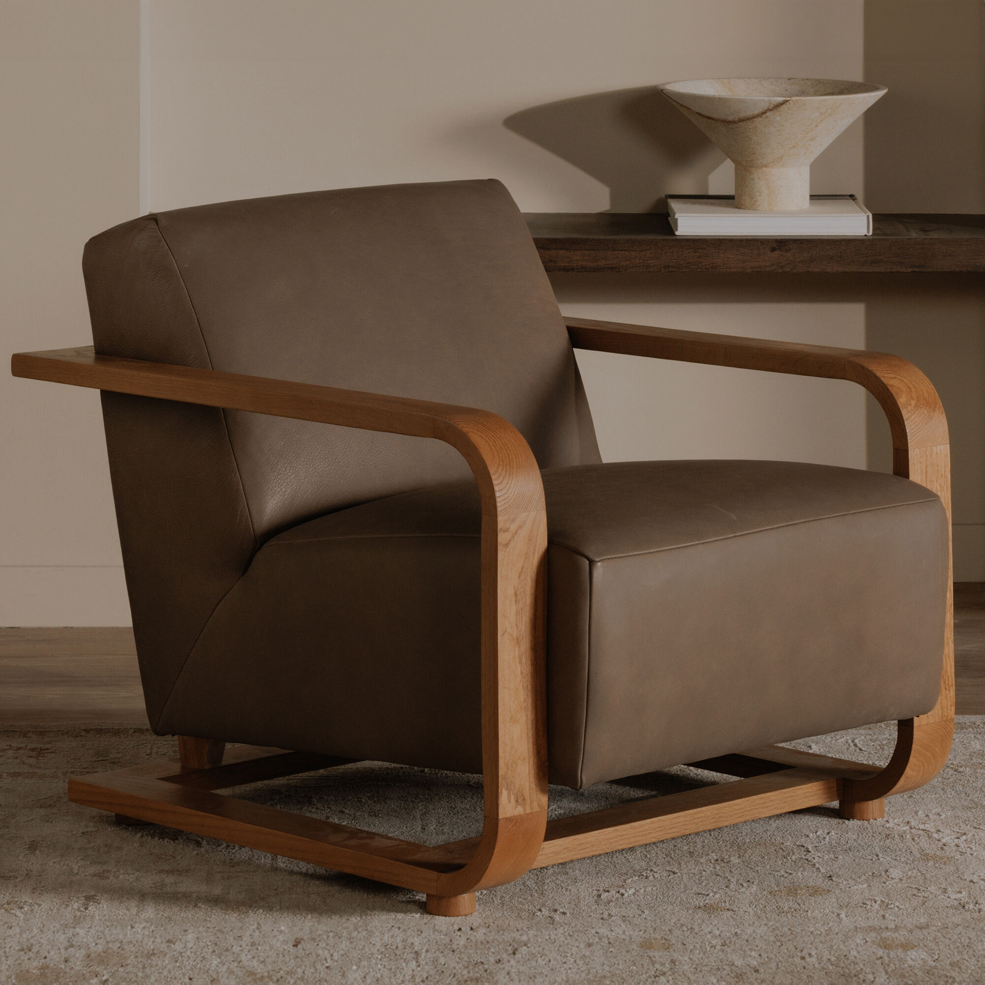 Eckersley Taupe Lounge Chair