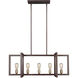 Sean Lavin Finnegan 5 Light 40 inch New World Bronze Linear Chandelier Ceiling Light